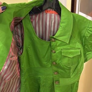 Twin set: dress and jacket. Bright green with beautiful lining.